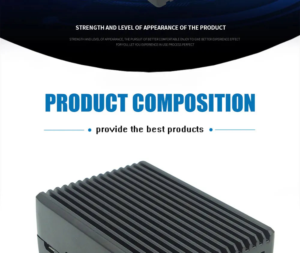 Raspberry Pi 3 Model B  Aluminum Alloy Case Passive Cooling Shell Metal Enclosure Heat Dissipation for Raspberry pi 3B/3B+