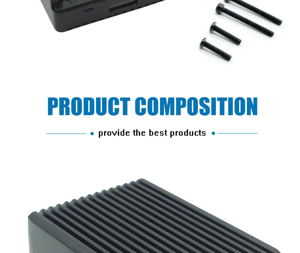 Raspberry Pi 3 Model B  Aluminum Alloy Case Passive Cooling Shell Metal Enclosure Heat Dissipation for Raspberry pi 3B/3B+