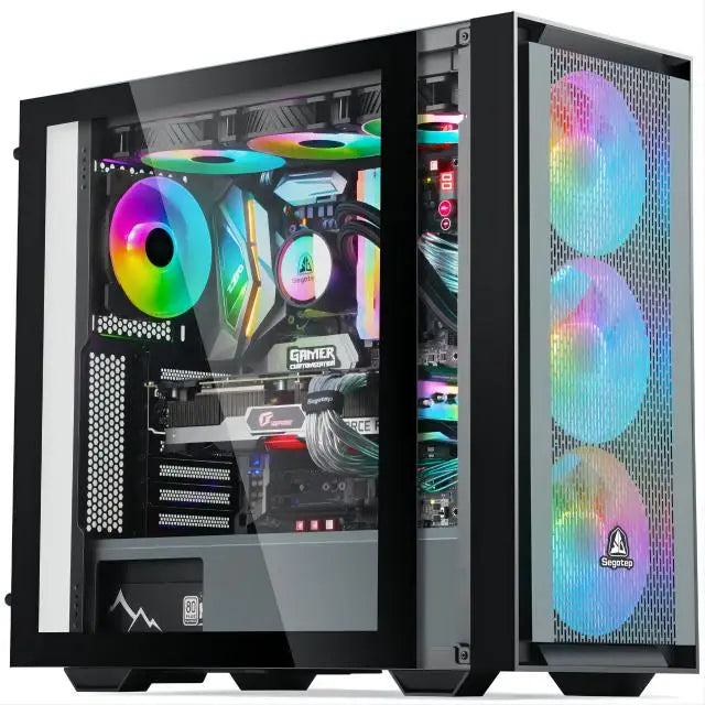 Aotesier Hot selling gamer desktop computer build in Win10 16GB Ram SSD 256G GTX 1050Ti Core E5-2650 processor new gaming pc