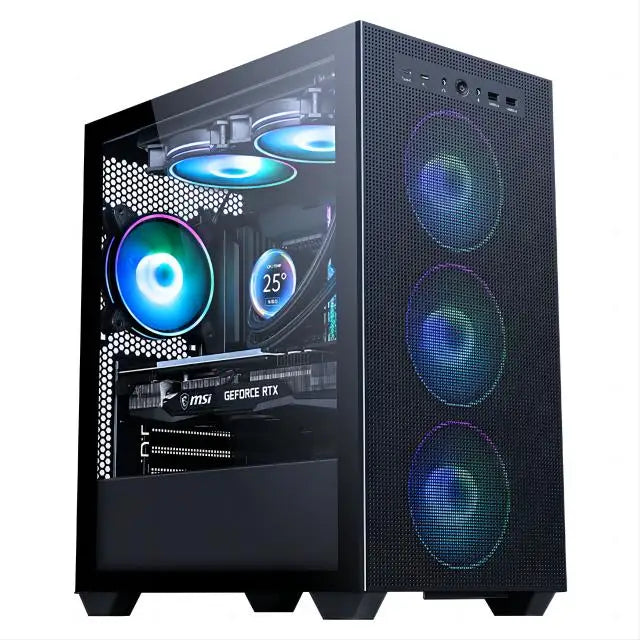 Aotesier Hot selling gamer desktop computer build in Win10 16GB Ram SSD 256G GTX 1050Ti Core E5-2650 processor new gaming pc