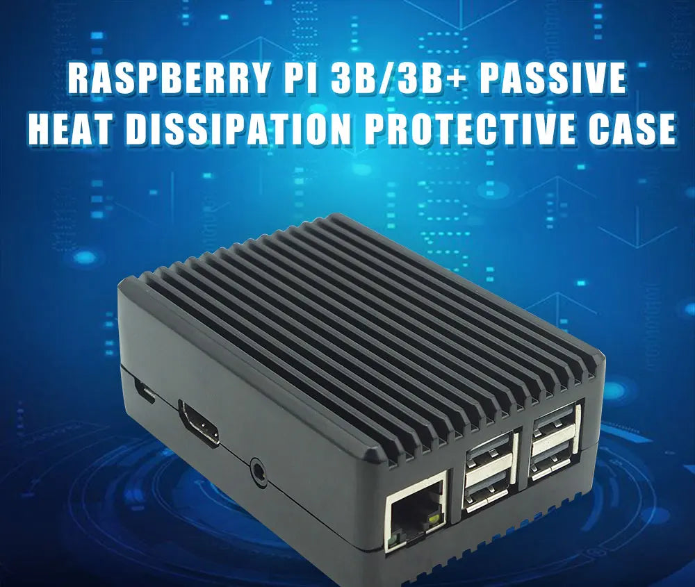 Raspberry Pi 3 Model B  Aluminum Alloy Case Passive Cooling Shell Metal Enclosure Heat Dissipation for Raspberry pi 3B/3B+