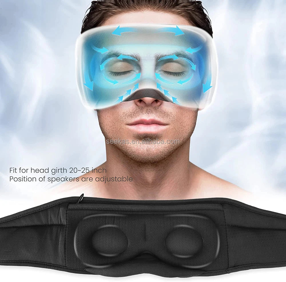 Bluetooth Sleep Headphones with Built-in White Noise and Timer 3D Eye Mask Wireless Headphones for Sleep Factory Dropshipping