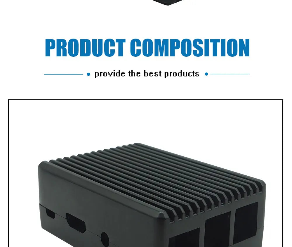 Raspberry Pi 3 Model B  Aluminum Alloy Case Passive Cooling Shell Metal Enclosure Heat Dissipation for Raspberry pi 3B/3B+