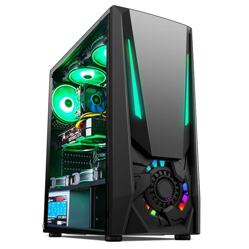 Aotesier Hot selling gamer desktop computer build in Win10 16GB Ram SSD 256G GTX 1050Ti Core E5-2650 processor new gaming pc