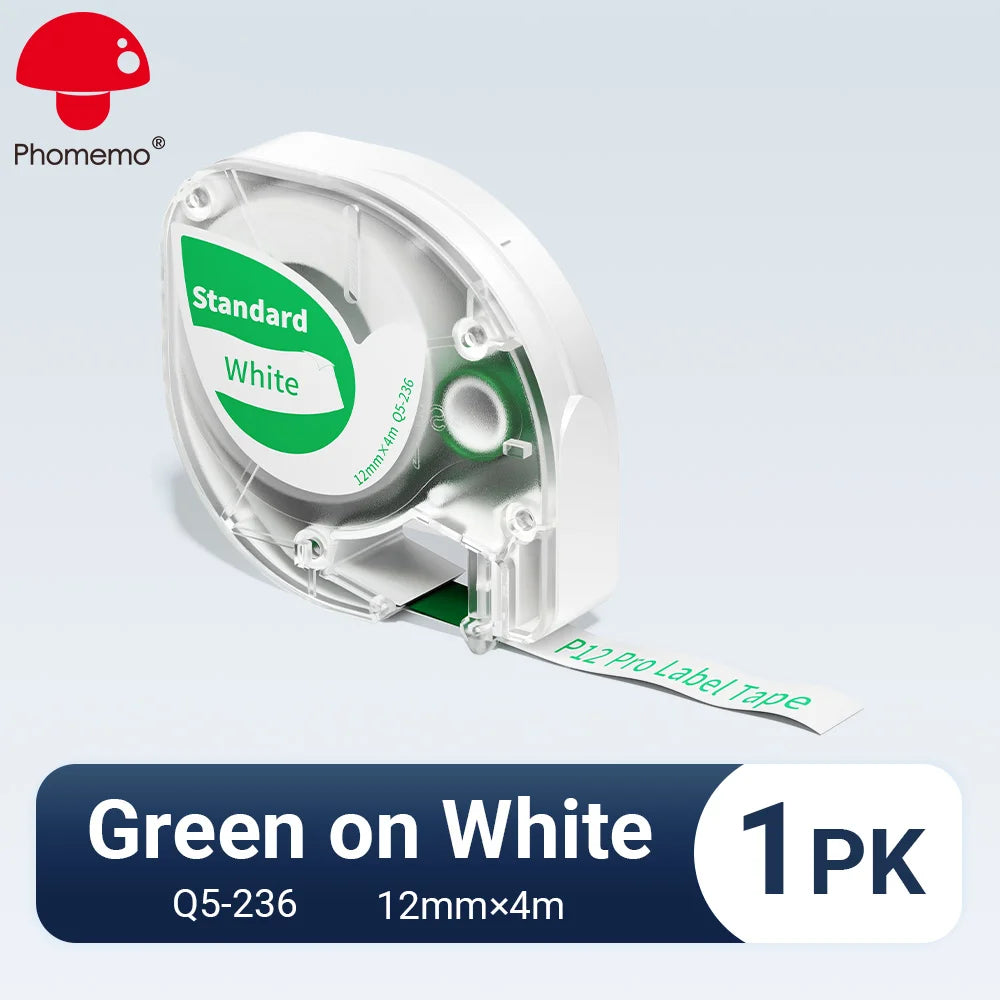 Phomemo P12PRO Portable Label Printer Wireless Bluetooth Label Makers Compatible Multiple-Material Labels with 12mm Label Tape