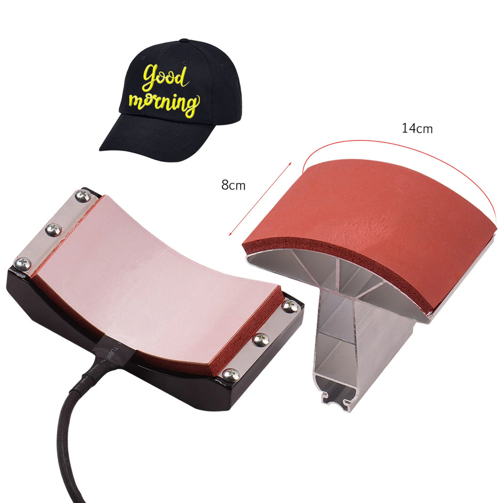 Hat Cap Press Mat Pad Heating Transfer Attachment Silica Gel 110V/220V for Heat Press Machine Hat Heating Machine