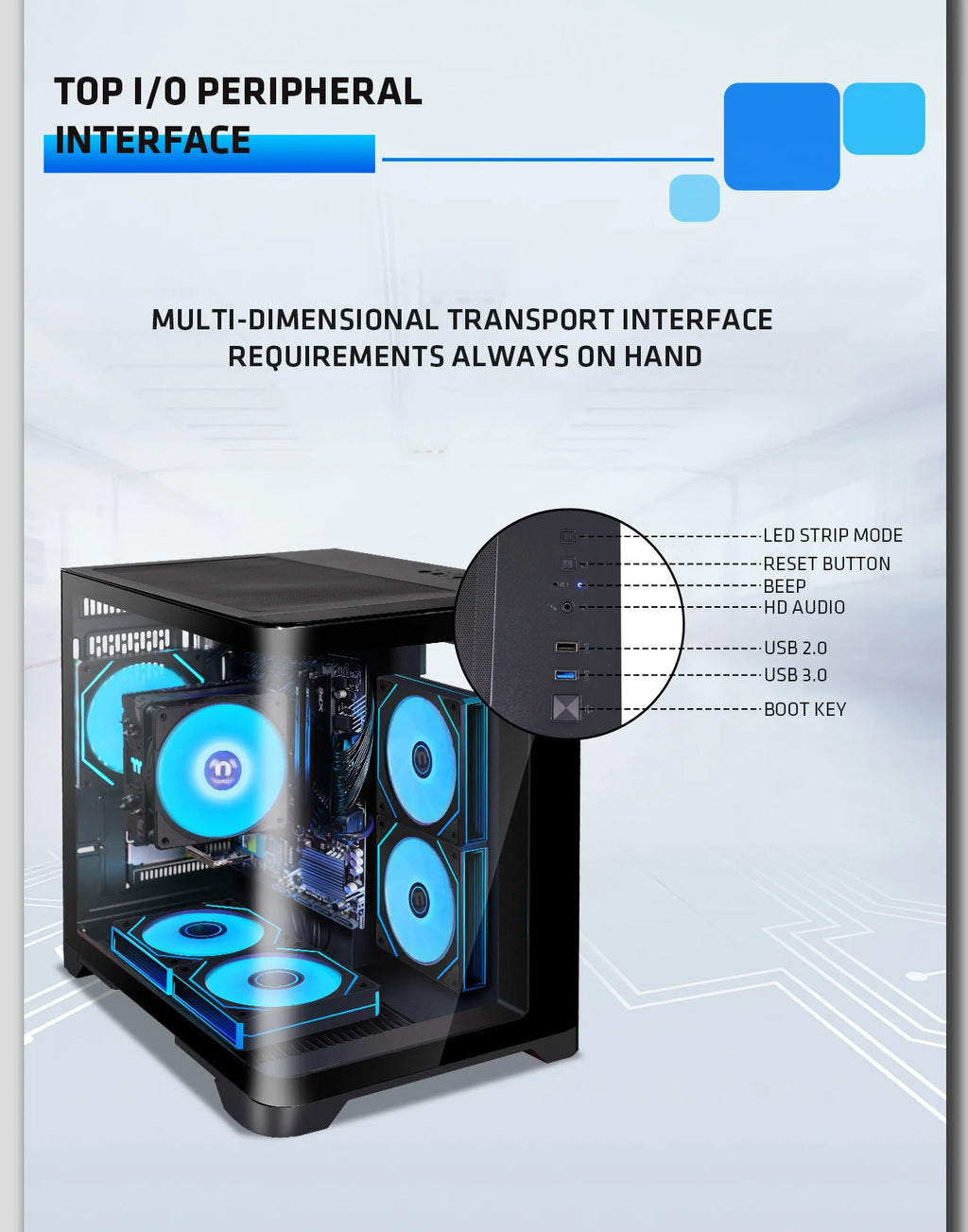 YEAH MAGIC Gaming Desktop AMD Ryzen 5 5600GT 3.9GHz 16GB(8G*2) DDR4 3200 1T NVME SSD ARGB 7 Fans Win 11 Home Gamer Desktop PC