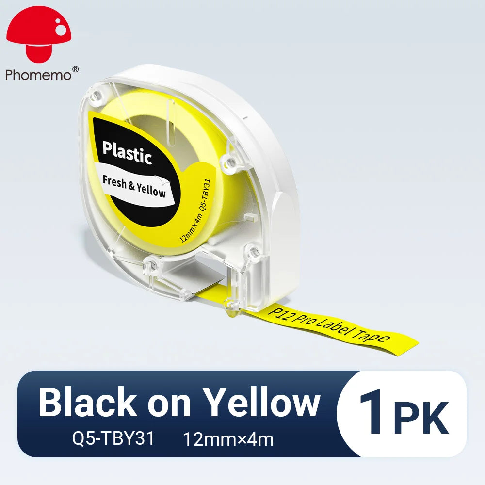 Phomemo P12PRO Portable Label Printer Wireless Bluetooth Label Makers Compatible Multiple-Material Labels with 12mm Label Tape