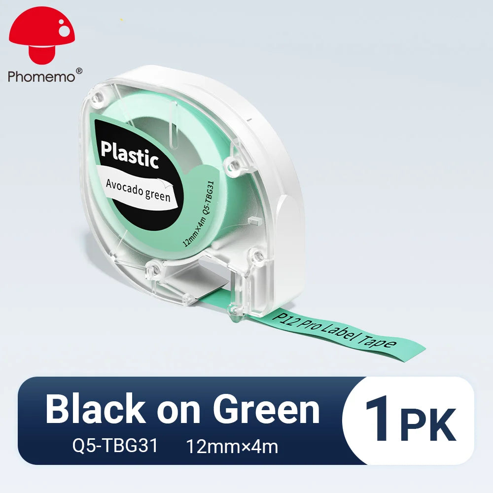 Phomemo P12PRO Portable Label Printer Wireless Bluetooth Label Makers Compatible Multiple-Material Labels with 12mm Label Tape