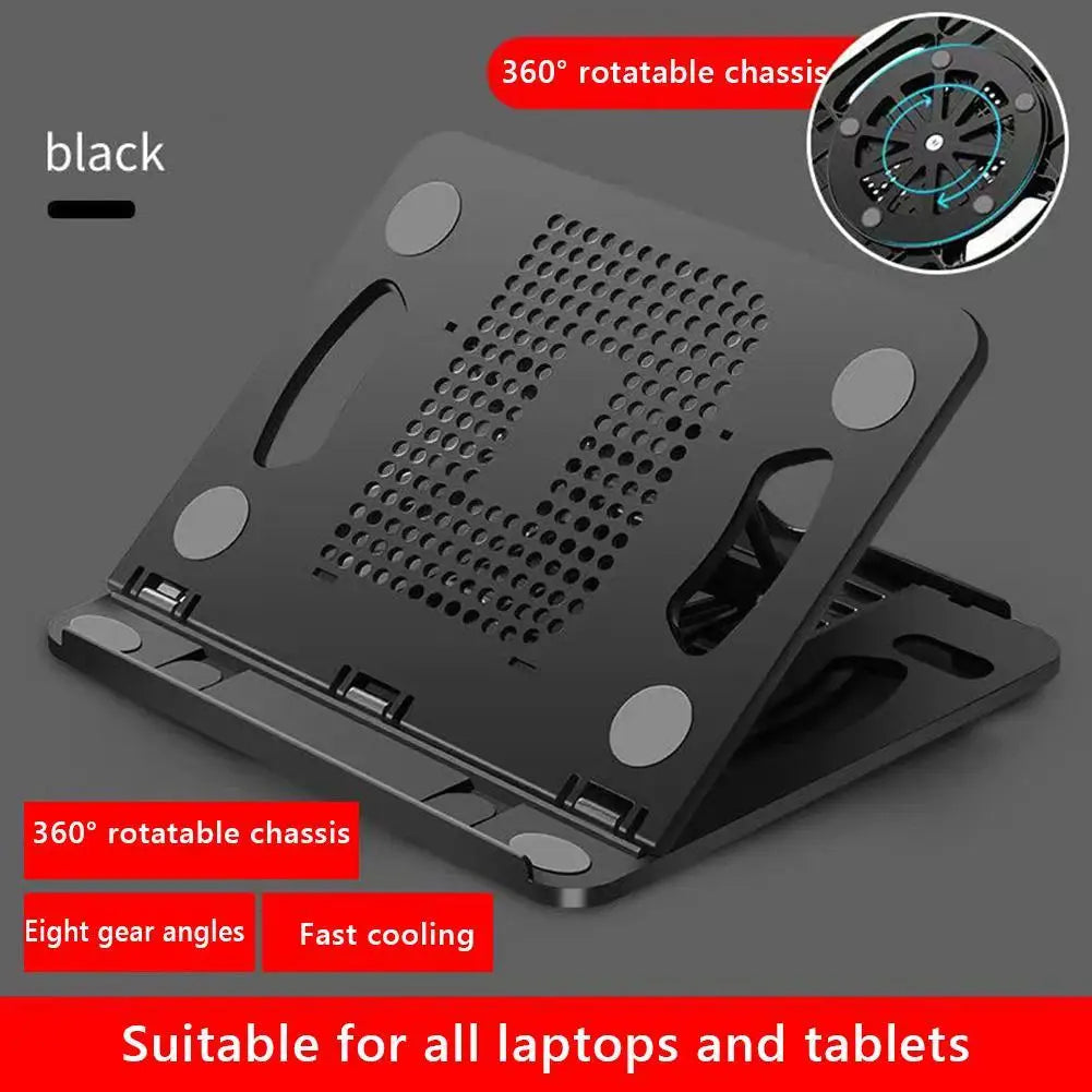 Ergonomic 360 Degree Rotatable Laptop Stand Riser Eight Adjustable Angles for 14 Inch Laptop and Tablets