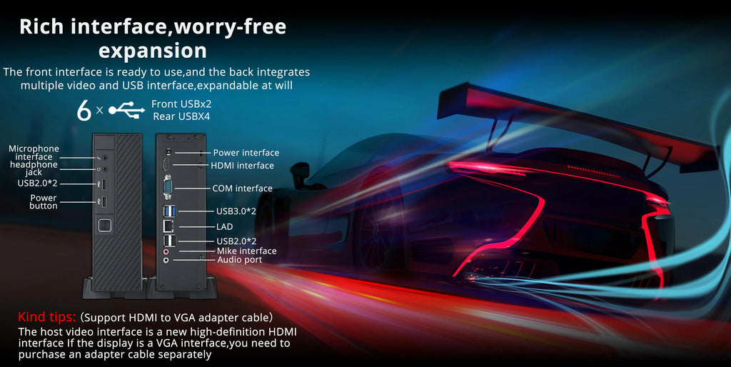 SOYO New Mini PC N5095 Intel 11th 8GB 16GB DDR4 M.2 256GB 512GB 1TB SSD Windows11/10 4K 60Hz HDMI VGA Office Gaming Computer