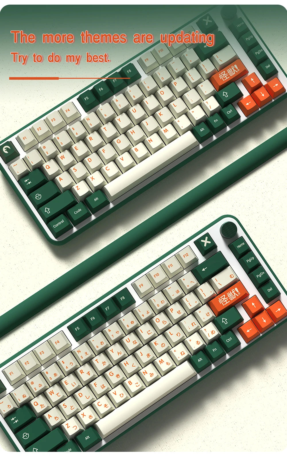 Monsters Cherry Profile PBT Keycaps Brazilian Japanese Korean German Spanish French Keycap For Mechanical Keyboard ISO Enter 7U