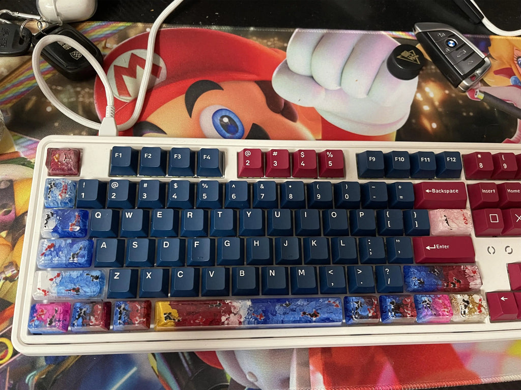 6.25u OEM Profile Custom Spacebar Handmade Resin keycaps Luxury DIY Keycaps For Mechanical Keyboard Mx Switch For GK64 Anne Pro2