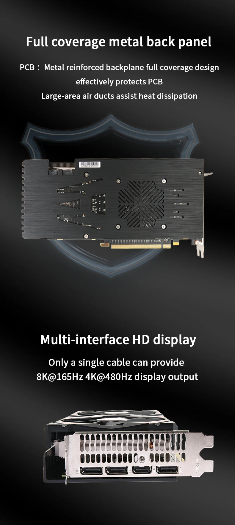 Veineda Graphics Card RX 5700XT 8GB  GPU GDDR6 256Bit 8pin+6pin 7nm DP*3 HDMI*1  Video Card Support Desktop CPU placa de video