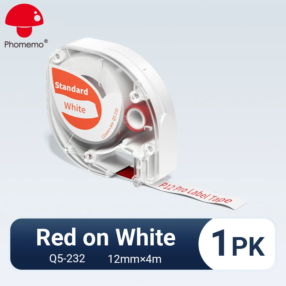 Phomemo P12PRO Portable Label Printer Wireless Bluetooth Label Makers Compatible Multiple-Material Labels with 12mm Label Tape