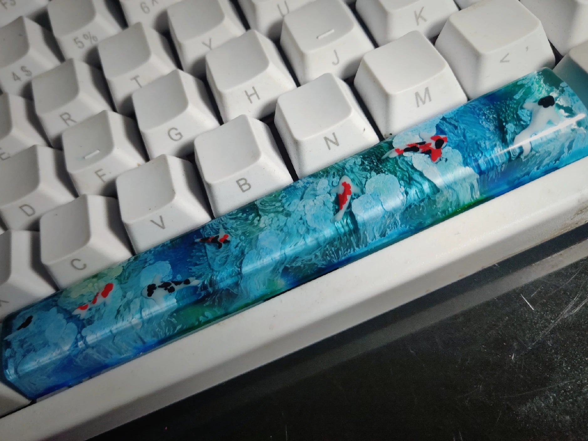 6.25u OEM Profile Custom Spacebar Handmade Resin keycaps Luxury DIY Keycaps For Mechanical Keyboard Mx Switch For GK64 Anne Pro2