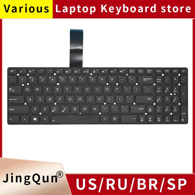 US/RU/SP Laptop Keyboard for ASUS K55V K55 K55A K55VD K55VJ K55VM K55VS A55 A55V A55XI A55DE A55DR R500v R700V F751 X751 X752