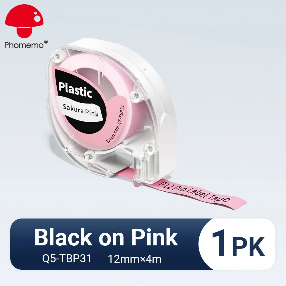 Phomemo P12PRO Portable Label Printer Wireless Bluetooth Label Makers Compatible Multiple-Material Labels with 12mm Label Tape