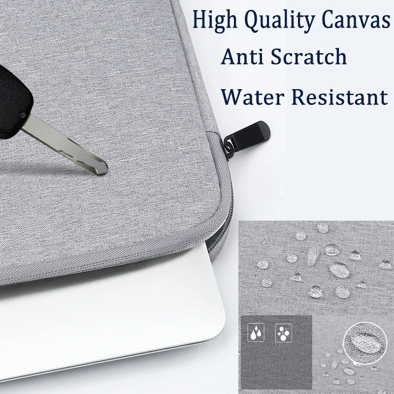 for Oukitel RT8 Tablet Bag Waterproof Canvas Sleeve Zip Pouch Anti-Scratch Microfiber Lining Anti-Drop Carry Case