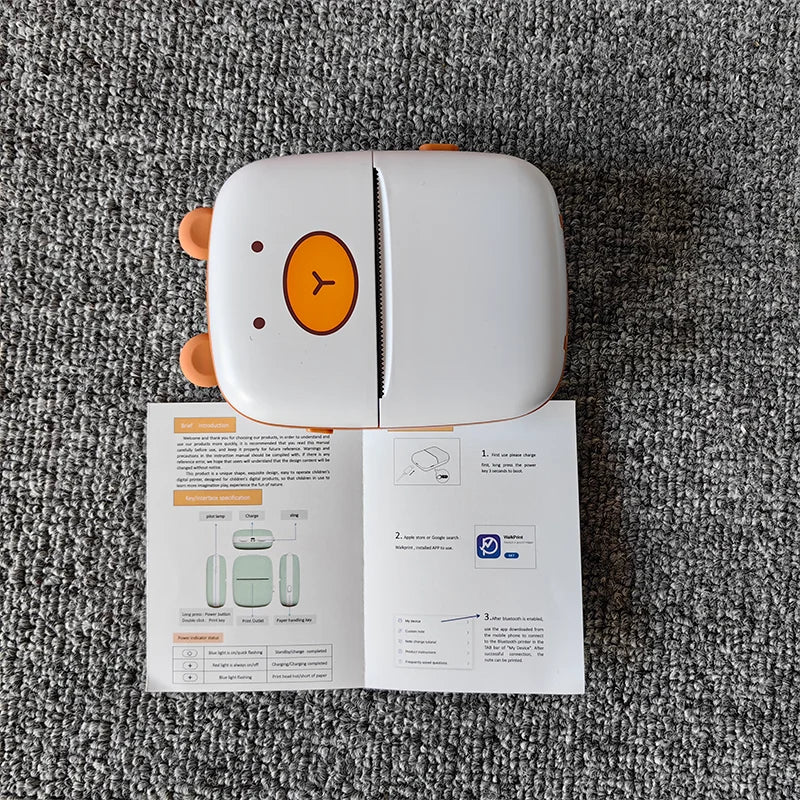 HD Meow Mini Label Printer Thermal Portable A8 Printers Sticker Transparent Paper 57mm Inkless Wireless 203dpi Android IOS Phone