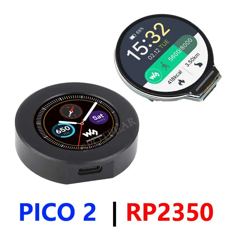 Raspberry Pi Pico 2 RP2350 1.28 inch Round LCD Development Board With Case Option Display Screen QMI8658 6-Axis