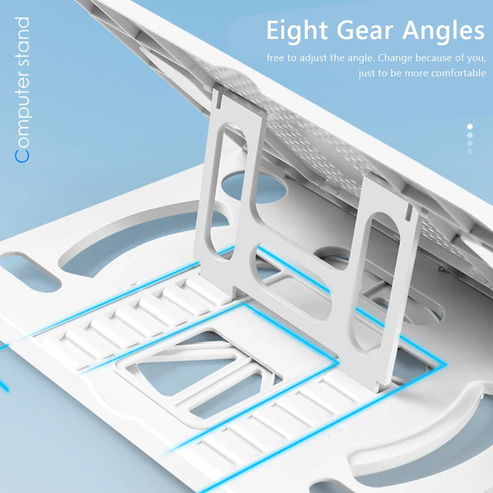 Ergonomic 360 Degree Rotatable Laptop Stand Riser Eight Adjustable Angles for 14 Inch Laptop and Tablets