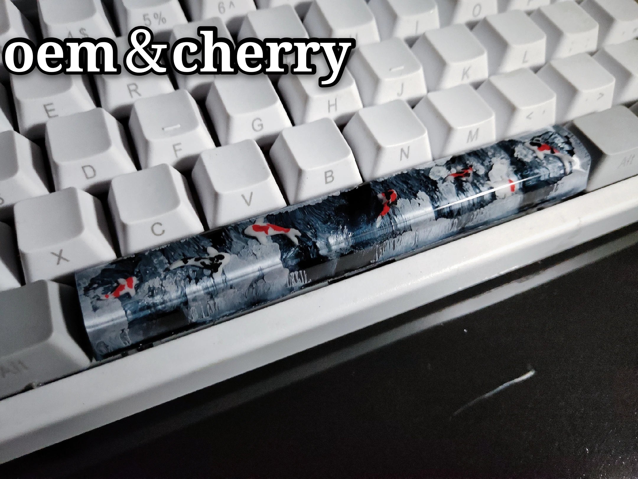 6.25u OEM Profile Custom Spacebar Handmade Resin keycaps Luxury DIY Keycaps For Mechanical Keyboard Mx Switch For GK64 Anne Pro2