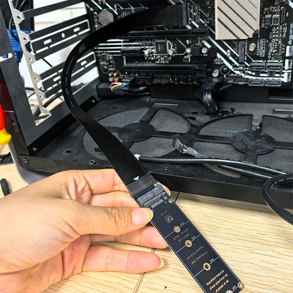 M.2 NVMe SSD Extension Cable Solid Drive Riser Card M.2 SSD PCI-Express 4.0 X4 M Key Extender for M.2 2230 2242 2260 2280 SSD