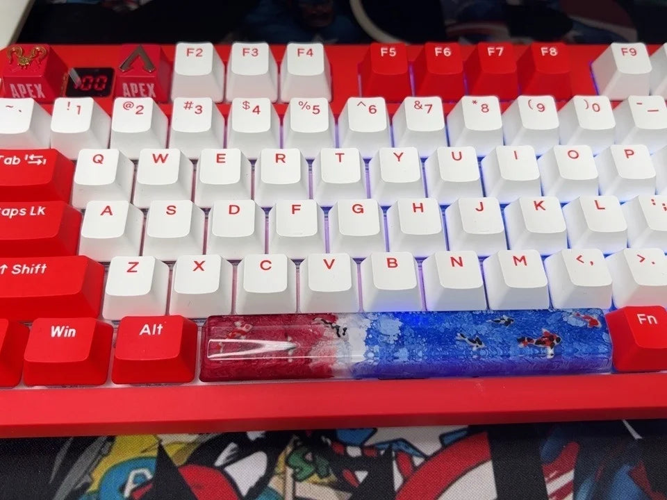 6.25u OEM Profile Custom Spacebar Handmade Resin keycaps Luxury DIY Keycaps For Mechanical Keyboard Mx Switch For GK64 Anne Pro2