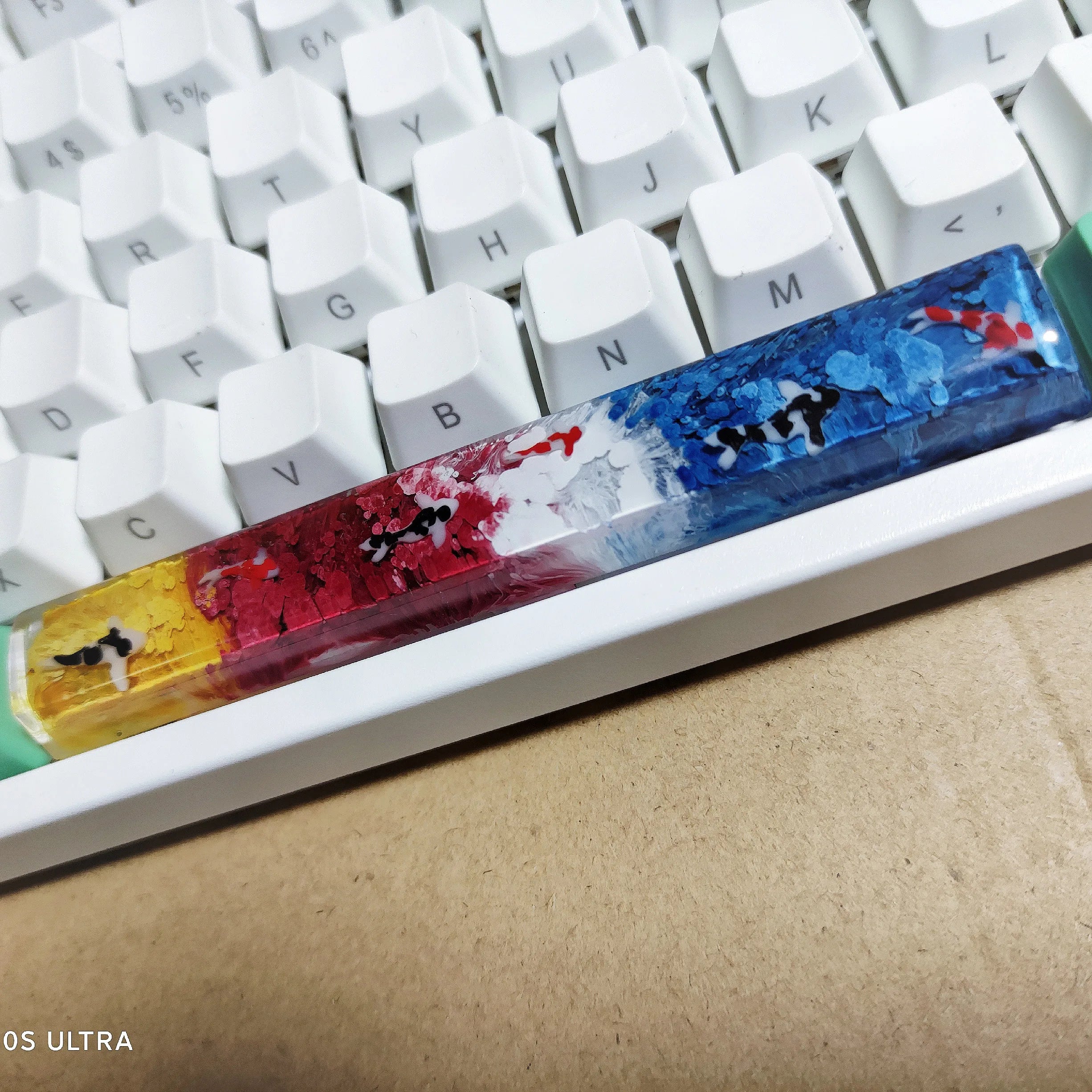 6.25u OEM Profile Custom Spacebar Handmade Resin keycaps Luxury DIY Keycaps For Mechanical Keyboard Mx Switch For GK64 Anne Pro2