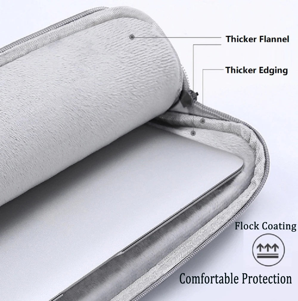 for Oukitel RT8 Tablet Bag Waterproof Canvas Sleeve Zip Pouch Anti-Scratch Microfiber Lining Anti-Drop Carry Case