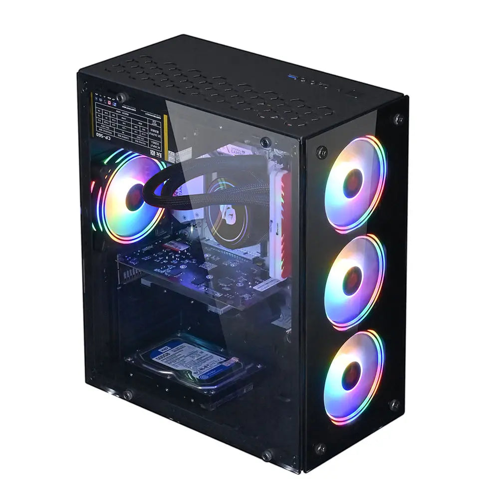 Aotesier Hot selling gamer desktop computer build in Win10 16GB Ram SSD 256G GTX 1050Ti Core E5-2650 processor new gaming pc