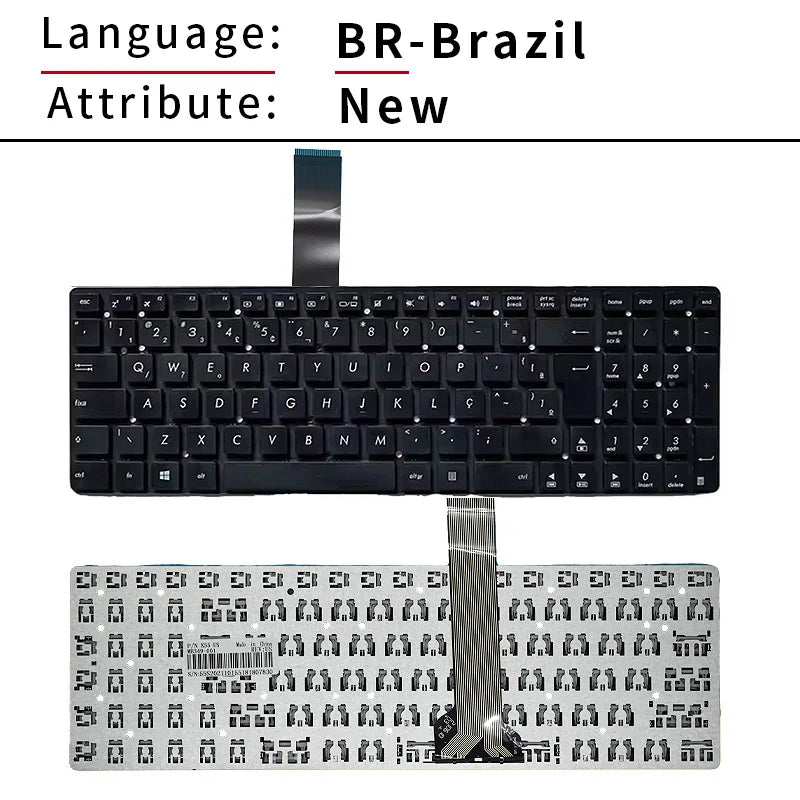 US/RU/SP Laptop Keyboard for ASUS K55V K55 K55A K55VD K55VJ K55VM K55VS A55 A55V A55XI A55DE A55DR R500v R700V F751 X751 X752