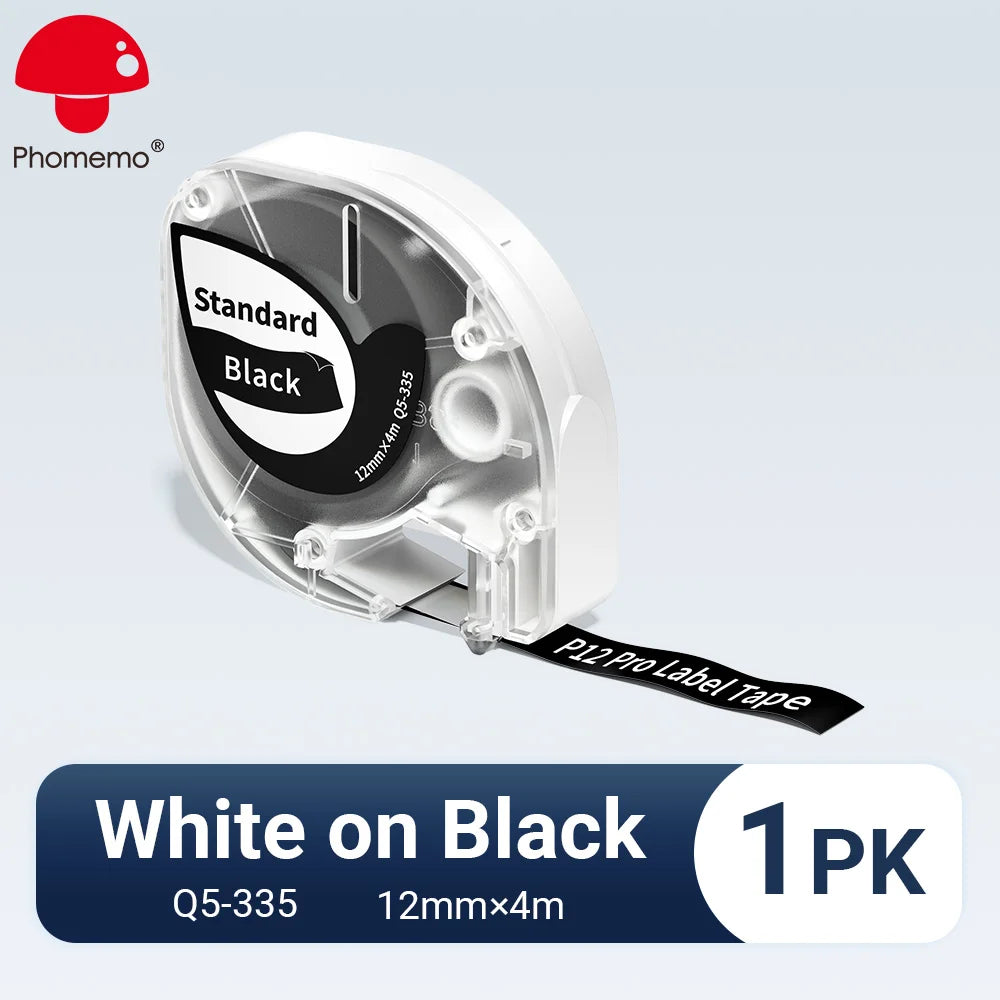 Phomemo P12PRO Portable Label Printer Wireless Bluetooth Label Makers Compatible Multiple-Material Labels with 12mm Label Tape