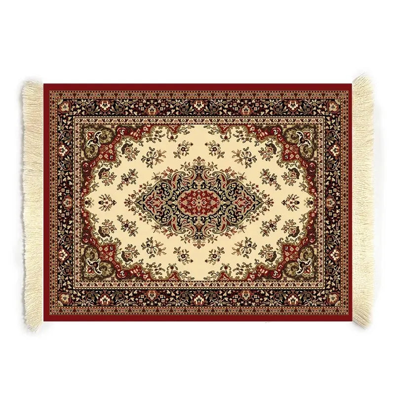 Mairuige Mini Persian Carpet Mouse Pad Desk Computer Notebook Mouse Mat Tea Coaster Pet Pad Multifunctional Anti-slip Desk Pad