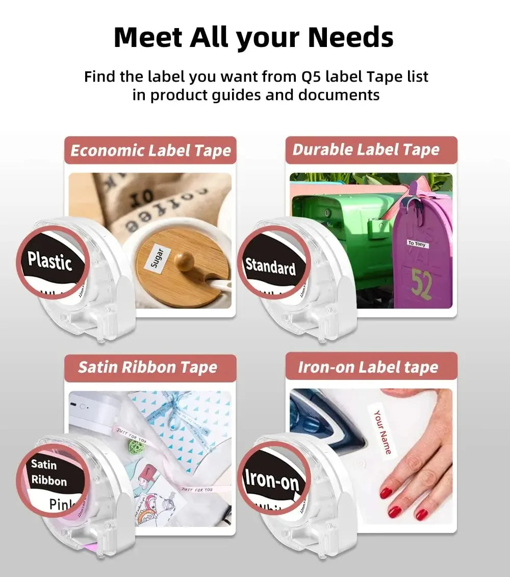 Phomemo P12PRO Portable Label Printer Wireless Bluetooth Label Makers Compatible Multiple-Material Labels with 12mm Label Tape