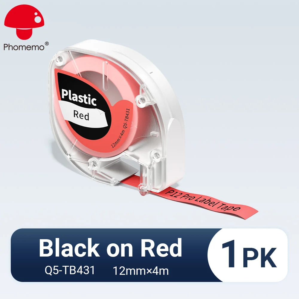 Phomemo P12PRO Portable Label Printer Wireless Bluetooth Label Makers Compatible Multiple-Material Labels with 12mm Label Tape