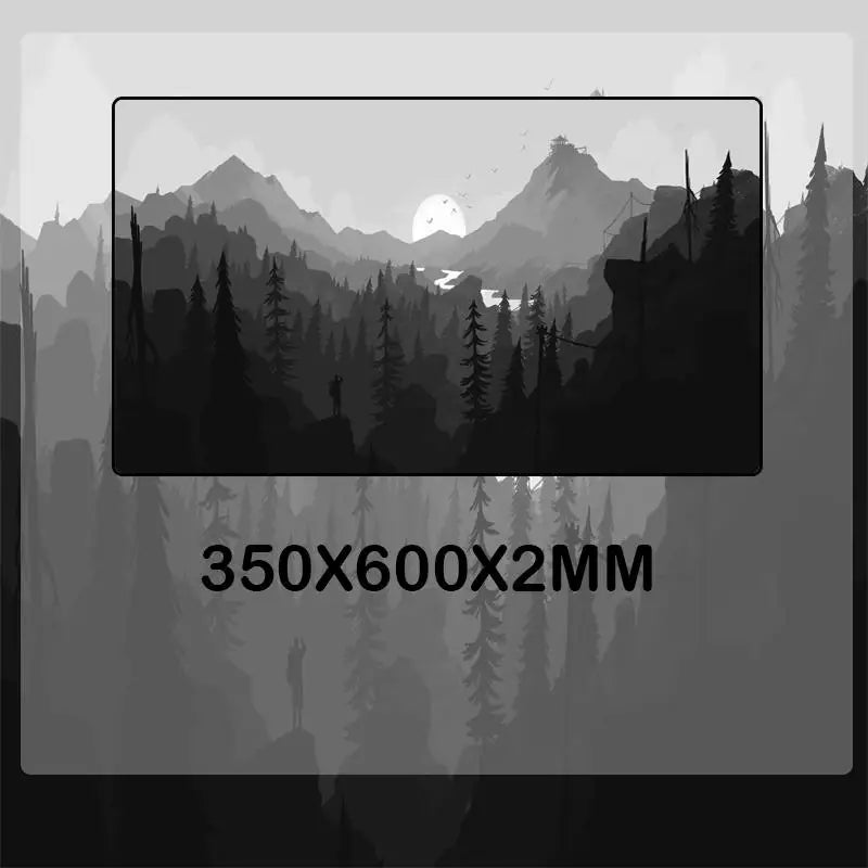 Mouse pad black landscape mountain sunset mouse pad extended pad mouse computer non-slip carpet computer mouse pad office