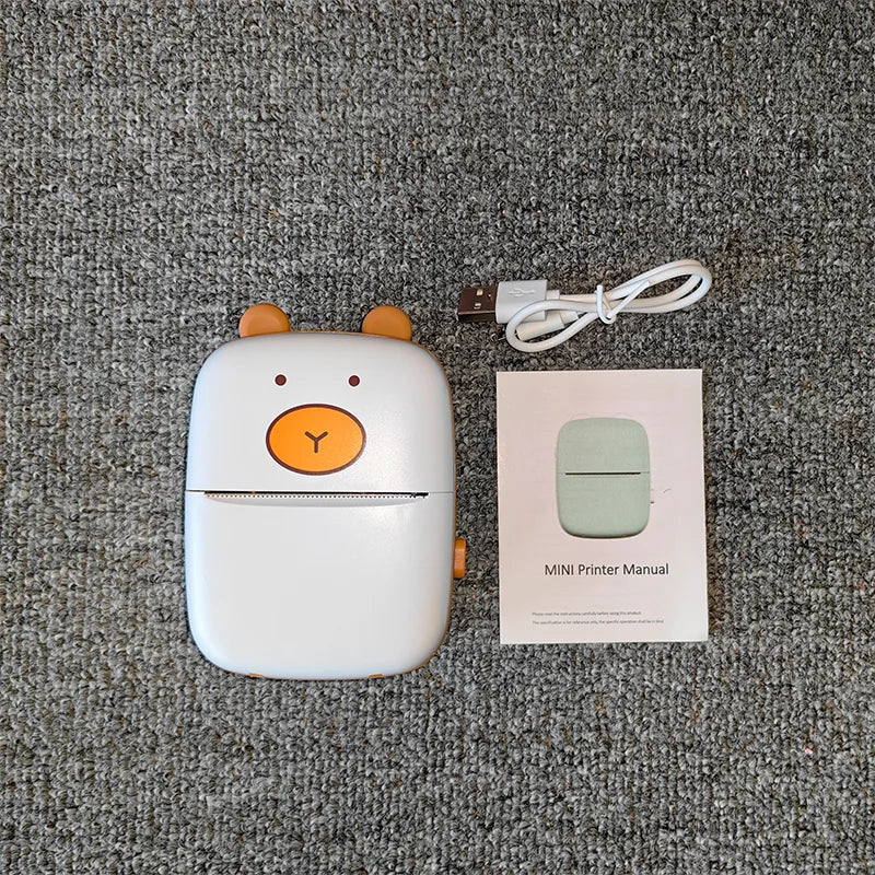 HD Meow Mini Label Printer Thermal Portable A8 Printers Sticker Transparent Paper 57mm Inkless Wireless 203dpi Android IOS Phone