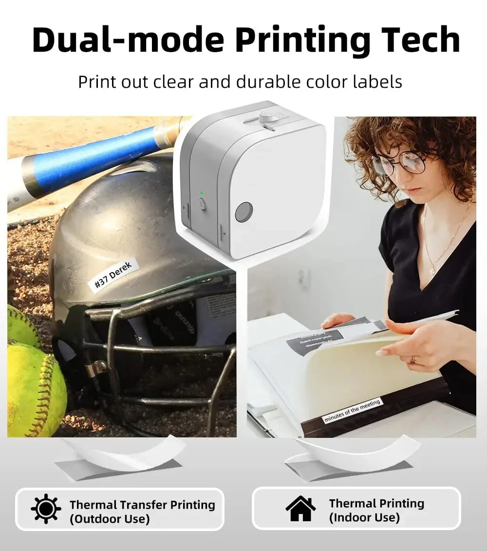 Phomemo P12PRO Portable Label Printer Wireless Bluetooth Label Makers Compatible Multiple-Material Labels with 12mm Label Tape