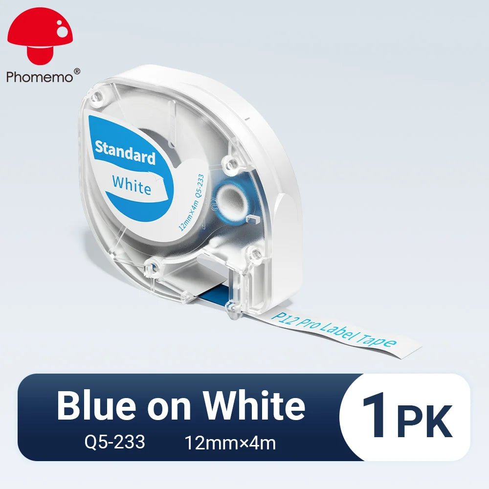 Phomemo P12PRO Portable Label Printer Wireless Bluetooth Label Makers Compatible Multiple-Material Labels with 12mm Label Tape