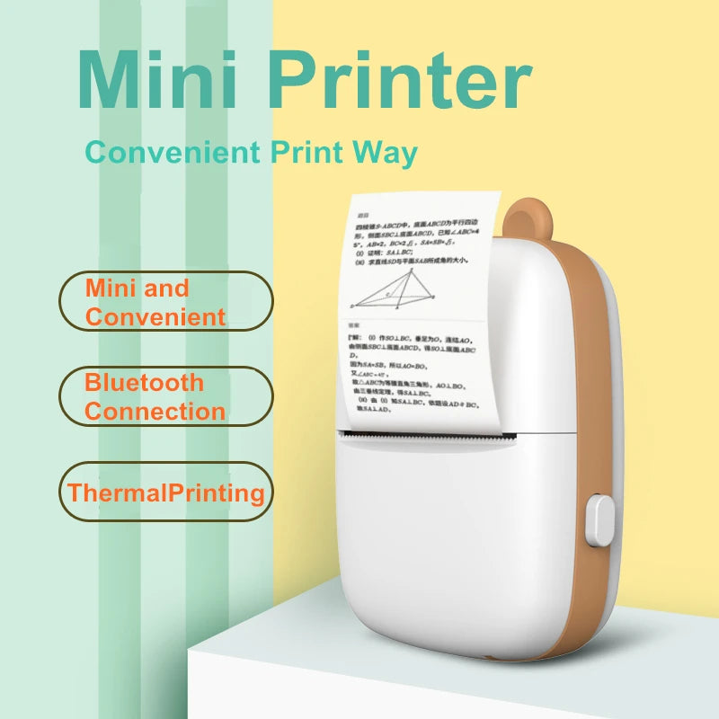HD Meow Mini Label Printer Thermal Portable A8 Printers Sticker Transparent Paper 57mm Inkless Wireless 203dpi Android IOS Phone
