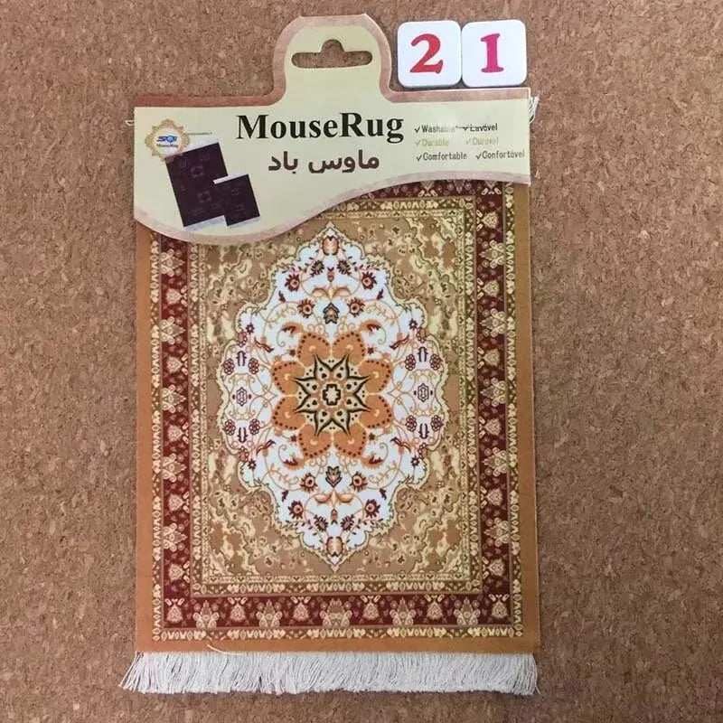Mairuige Mini Persian Carpet Mouse Pad Desk Computer Notebook Mouse Mat Tea Coaster Pet Pad Multifunctional Anti-slip Desk Pad