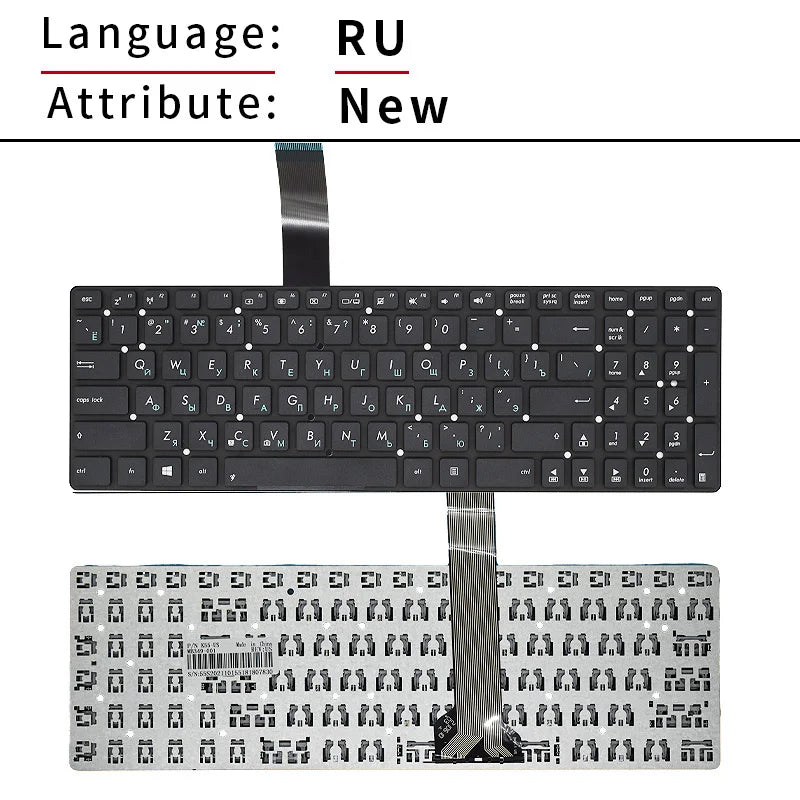US/RU/SP Laptop Keyboard for ASUS K55V K55 K55A K55VD K55VJ K55VM K55VS A55 A55V A55XI A55DE A55DR R500v R700V F751 X751 X752