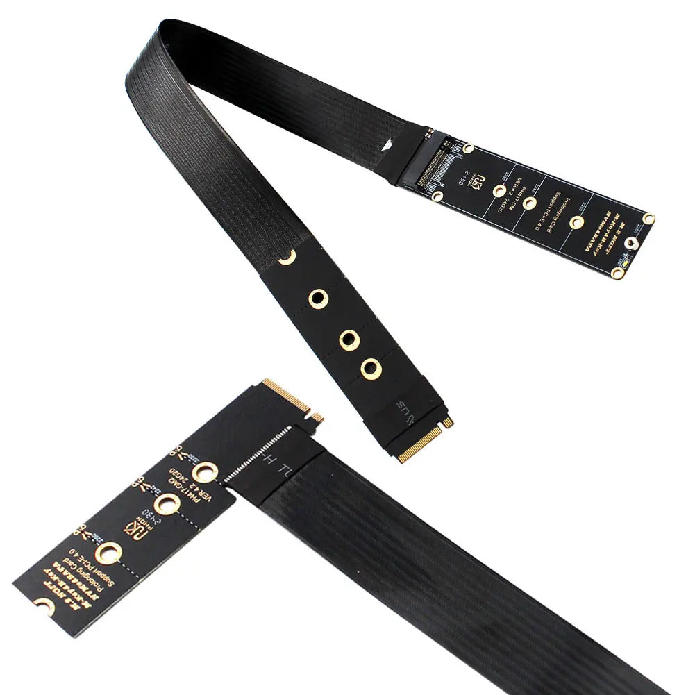 M.2 NVMe SSD Extension Cable Solid Drive Riser Card M.2 SSD PCI-Express 4.0 X4 M Key Extender for M.2 2230 2242 2260 2280 SSD