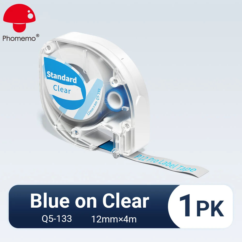 Phomemo P12PRO Portable Label Printer Wireless Bluetooth Label Makers Compatible Multiple-Material Labels with 12mm Label Tape
